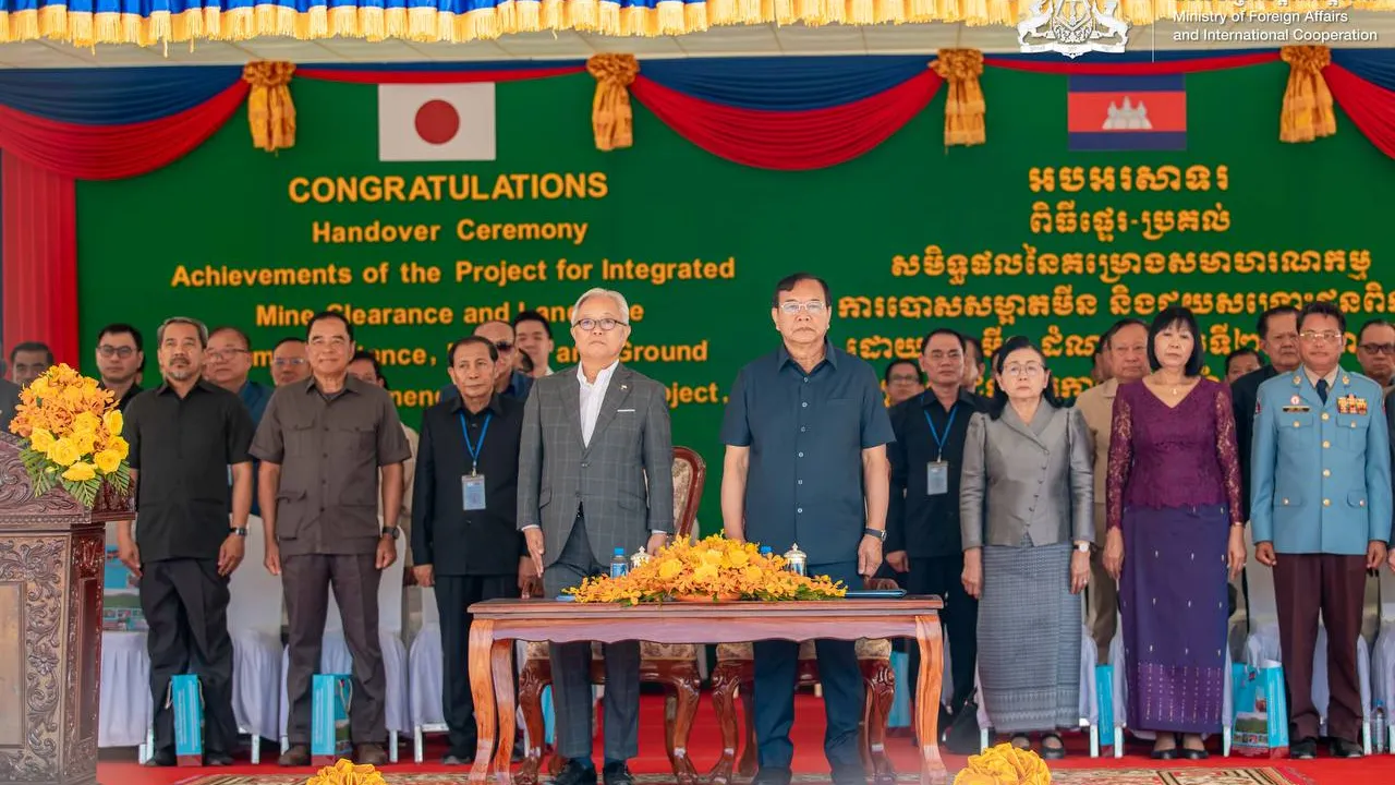 កម្ពុជា-ជប៉ុនបញ្ចប់គម្រោងបោសសម្អាតមីនដំណាក់កាលទី២ និងចាប់ផ្តើមដំណាក់កាលទី៣