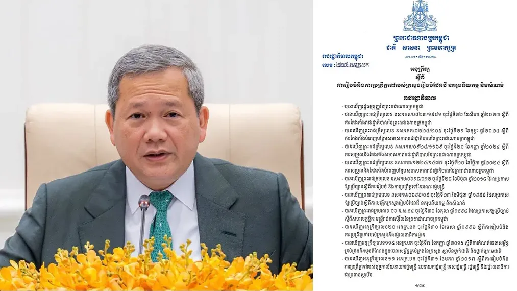 រាជរដ្ឋាភិបាល ចេញអនុក្រឹត្យស្ដីពីការរៀបចំ និងការប្រព្រឹត្តទៅរបស់ក្រសួងរៀបចំដែនដី នគរូបនីយកម្ម និងសំណង់