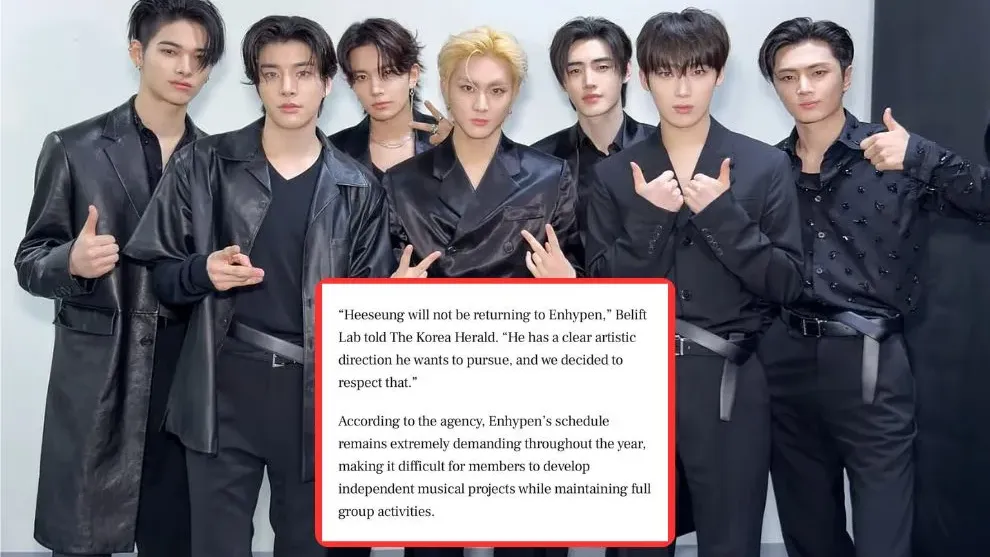 ទោះមានការតវ៉ាពីអ្នកគាំទ្រជុំវិញពិភពលោក! BELIFT LAB បញ្ជាក់ជំហរជាថ្មី Heeseung នឹងមិនវិលត្រឡប់ទៅ ENHYPEN វិញឡើយ