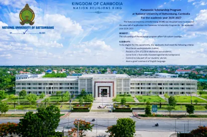សាកលវិទ្យាល័យ​ជាតិ​បាត់ដំបង​ ​ប្រកាស​ជ្រើសរើស​បេក្ខជន​អាហារូបករណ៍​ ​Panasonic ​សម្រាប់​ឆ្នាំ​សិក្សា​ ​២០២៦​-​២០២៧​