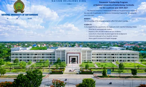 សាកលវិទ្យាល័យ​ជាតិ​បាត់ដំបង​ ​ប្រកាស​ជ្រើសរើស​បេក្ខជន​អាហារូបករណ៍​ ​Panasonic ​សម្រាប់​ឆ្នាំ​សិក្សា​ ​២០២៦​-​២០២៧​