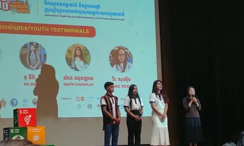 ការងារ​ស្ម័គ្រចិត្ត​ ​កម្លាំង​ចលករ​ជំរុញ​យុវជន​កសាង​សមត្ថភាព​ ហ៊ាន​សម្រេចចិត្ត​ ​និង​ដឹកនាំ​សហគមន៍​ឱ្យ​មាន​ការ​អភិវឌ្ឍ​
