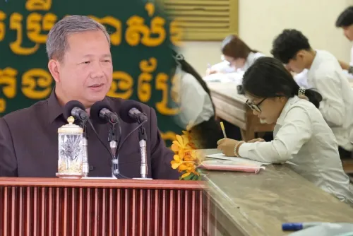 នាយក​រដ្ឋមន្ត្រី​សរសើរ​រដ្ឋមន្ត្រី​អប់រំ ​និង​អាជ្ញាធរ​ពាក់ព័ន្ធ​ ​ដែល​រៀបចំ​ការ​ប្រឡង​បាក់ឌុប​បាន​ល្អ​