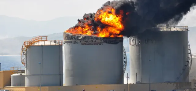 Thumbnail for អ៊ីរ៉ង់ វាយប្រហារលើតំបន់ឧស្សាហកម្មពិសេស ដែលជាកំពង់ផែ និងកន្លែងស្តុកប្រេងដ៏ធំរបស់អារ៉ាប់រួម