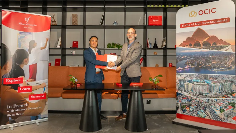 ក្រុមហ៊ុន អូស៊ីអាយស៊ី (OCIC) និងសម្ព័ន្ធភាពបារាំង ខេត្តសៀមរាប ចូលរួមកិច្ចសហការដើម្បីលើកកម្ពស់ភាសាបារាំងសម្រាប់យុវជនកម្ពុជា