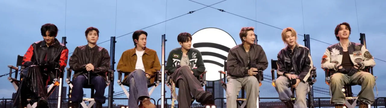 Image for article: BTS មានអ្នកស្តាប់ថ្មីកើនឡើង ៦៩០ ភាគរយ លើ Spotify បន្ទាប់ពីចេញអាល់ប៊ុម ARIRANG