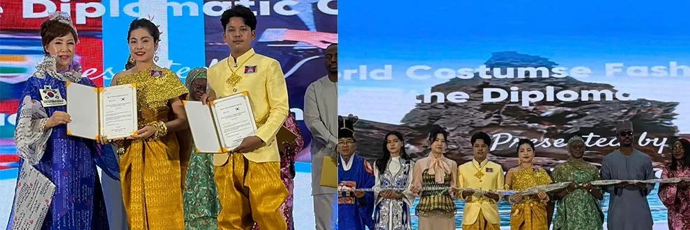 តំណាង​ទូត​ខ្មែរនៅ​​កូរ៉េ ដើរ​ម៉ូត​បង្ហាញ​ឈុតបុរាណ​ខ្មែរ​ក្នុង​ពិព័រណ៍​សម្លៀកបំពាក់ប្រពៃណីពិភពលោក - Main Article Image