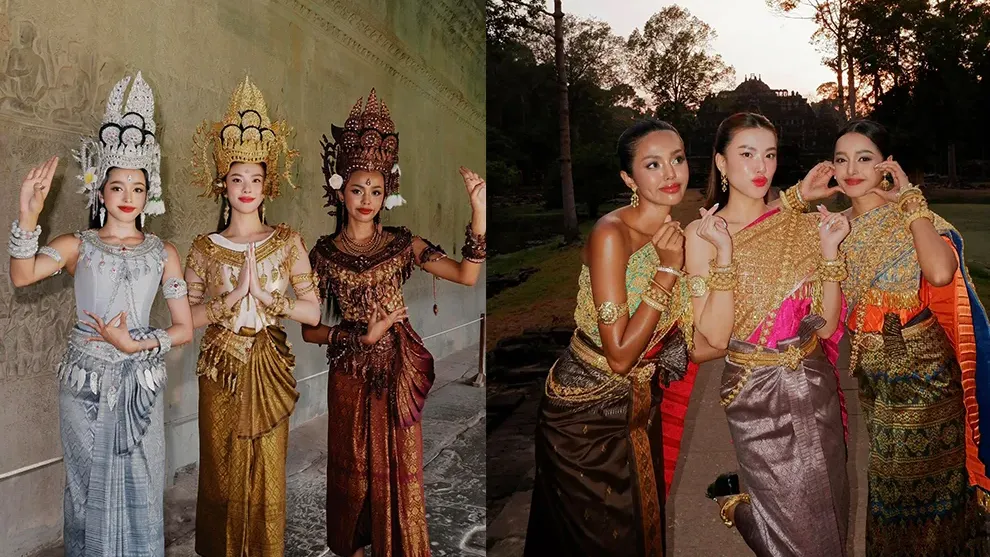 មិត្តភ័ក្តិ អ៊ិន លក្ខិណា ដែលជាបវរកញ្ញាវៀតណាម មកលេងកម្ពុជានាឱកាស បុណ្យចូលឆ្នាំថ្មី