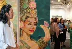 ពិព័រណ៍គំនូរស្នាដៃឯករបស់ ណូត ដារ៉ូ និងការសម្ពោធមុខម្ហូបខ្មែរសហសម័យ ទាក់ទាញទស្សនិកជនយ៉ាងច្រើនកុះករ