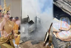 លើសពីអាណិត! អគ្គីភ័យលេបត្របាក់ផ្ទះរបស់នាដការម្នាក់ បន្សល់ត្រឹមប័ណ្ណសរសើរផ្នែកសិល្បៈ ១ គំនរ