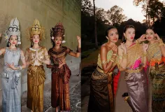 មិត្តភ័ក្តិ អ៊ិន លក្ខិណា ដែលជាបវរកញ្ញាវៀតណាម មកលេងកម្ពុជានាឱកាស បុណ្យចូលឆ្នាំថ្មី