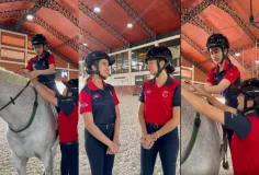 គួរឲ្យស្រលាញ់ទាំងគូ! ព្រះនាង ជេនណា ឲ្យបងស្រីជីដូនមួយ ​ព្រះនាង អម្រិតា បង្ហាត់ពីរបៀបជិះសេះ