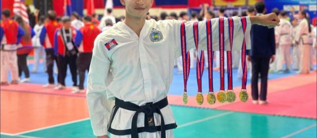 ជាជើងឯកឆ្នាំចាស់ ឃឿន ប៊ុនឡុង ហាត់ខ្លាំងទ្វេដង ប៉ងយកមេដាយមាសថែមទៀតក្នុងកីឡាតេក្វាន់ដូ ITF អាស៊ី