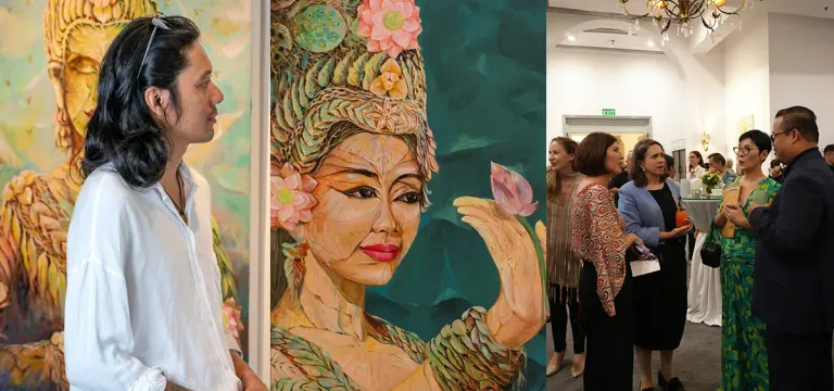 ពិព័រណ៍គំនូរស្នាដៃឯករបស់ ណូត ដារ៉ូ និងការសម្ពោធមុខម្ហូបខ្មែរសហសម័យ ទាក់ទាញទស្សនិកជនយ៉ាងច្រើនកុះករ