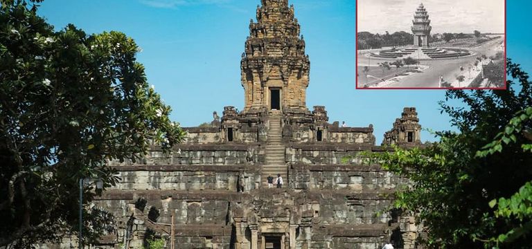 វិមានឯករាជ្យ ស្នាដៃស្ថាបត្យករកម្ពុជា វណ្ណ ម៉ូលីវណ្ណ យកលំនាំតាមប្រាសាទបាគង