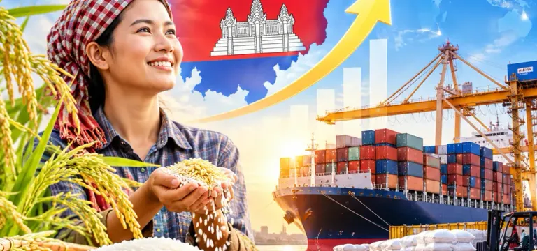 កំណត់ត្រាប្រវត្តិសាស្ត្រ! កម្ពុជានាំចេញអង្ករលើស ១លានតោន ជាលើកដំបូងទៅកាន់ទីផ្សារអន្តរជាតិ